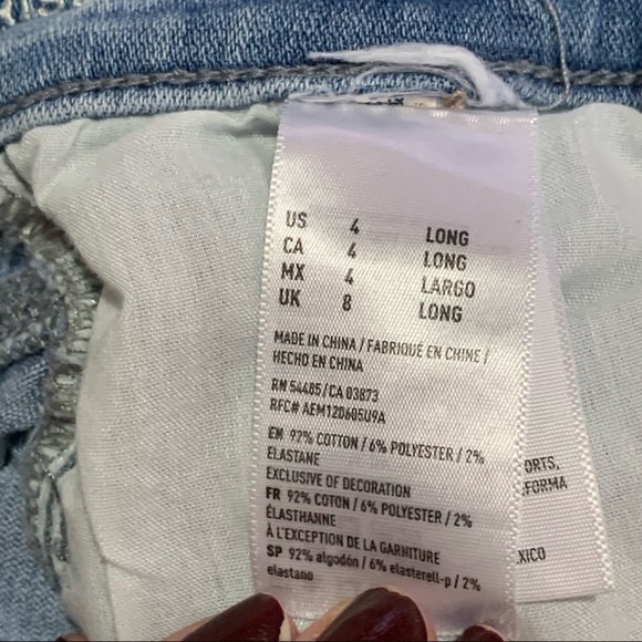 Super High Rise Skinny Distressed Jeans Size 4 American Eagle - Picture 2 of 9